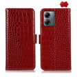 For Motorola Moto G14 4G Crocodile Top Layer Cowhide Leather Phone Case(Red) - Motorola Cases by PMC TechLife | Online Shopping South Africa | PMC TechLife | Buy Now Pay Later Mobicred