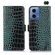 For Motorola Moto G34 Crocodile Top Layer Cowhide Leather Phone Case(Green) - Motorola Cases by PMC TechLife | Online Shopping South Africa | PMC TechLife | Buy Now Pay Later Mobicred