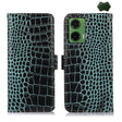 For Motorola Moto G35 Crocodile Top Layer Cowhide Leather Phone Case(Green) - Motorola Cases by PMC TechLife | Online Shopping South Africa | PMC TechLife | Buy Now Pay Later Mobicred