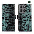 For Motorola Moto G15 4G / G05 Crocodile Top Layer Cowhide Leather Phone Case(Green) - Motorola Cases by PMC TechLife | Online Shopping South Africa | PMC TechLife | Buy Now Pay Later Mobicred