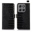For Motorola Moto G15 4G / G05 Crocodile Top Layer Cowhide Leather Phone Case(Black) - Motorola Cases by PMC TechLife | Online Shopping South Africa | PMC TechLife | Buy Now Pay Later Mobicred