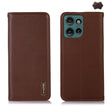 For Motorola Edge 50 Neo KHAZNEH Nappa Top Layer Cowhide Leather Phone Case(Brown) - Motorola Cases by PMC TechLife | Online Shopping South Africa | PMC TechLife | Buy Now Pay Later Mobicred