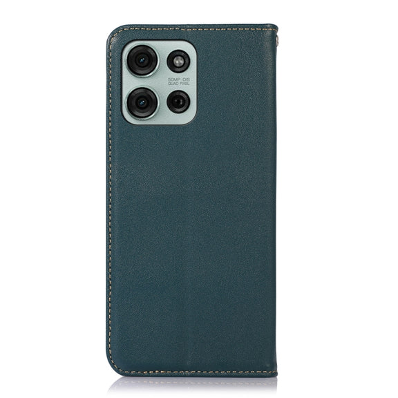 For Motorola Moto G75 5G KHAZNEH Nappa Top Layer Cowhide Leather Phone Case(Green)