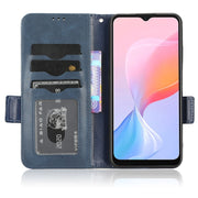 For Blackview A85 Symmetrical Triangle Leather Phone Case(Blue)