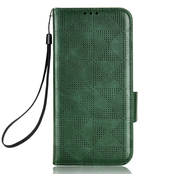 For Blackview A85 Symmetrical Triangle Leather Phone Case(Green)