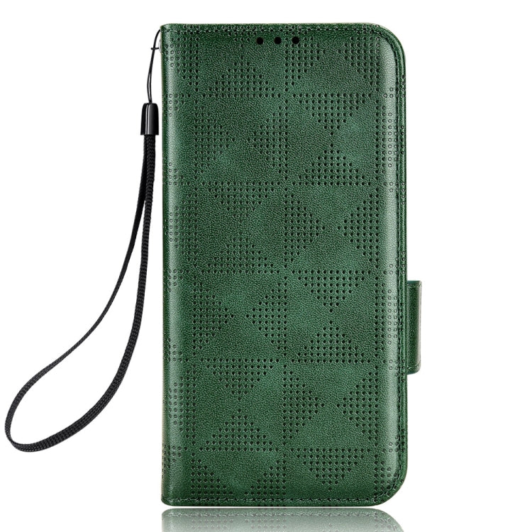 For Blackview A85 Symmetrical Triangle Leather Phone Case(Green)