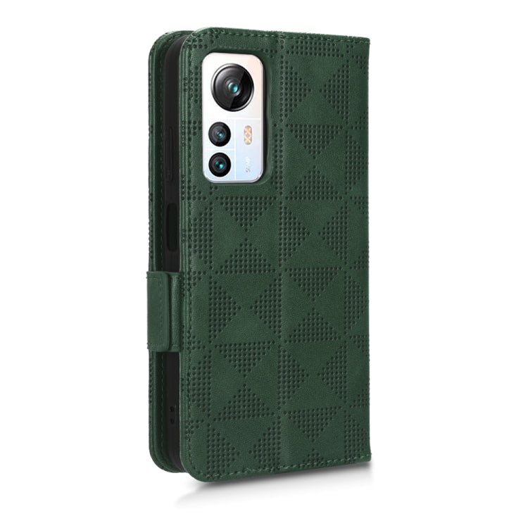 For Blackview A85 Symmetrical Triangle Leather Phone Case(Green)