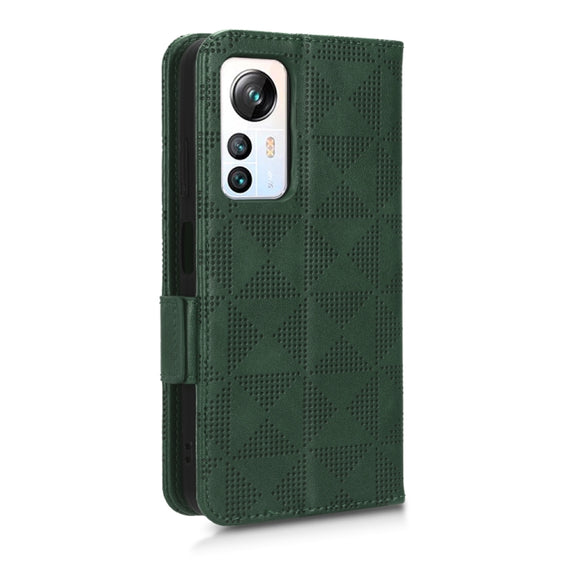For Blackview A85 Symmetrical Triangle Leather Phone Case(Green)