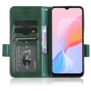For Blackview A85 Symmetrical Triangle Leather Phone Case(Green)