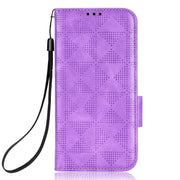 For Blackview A85 Symmetrical Triangle Leather Phone Case(Purple)