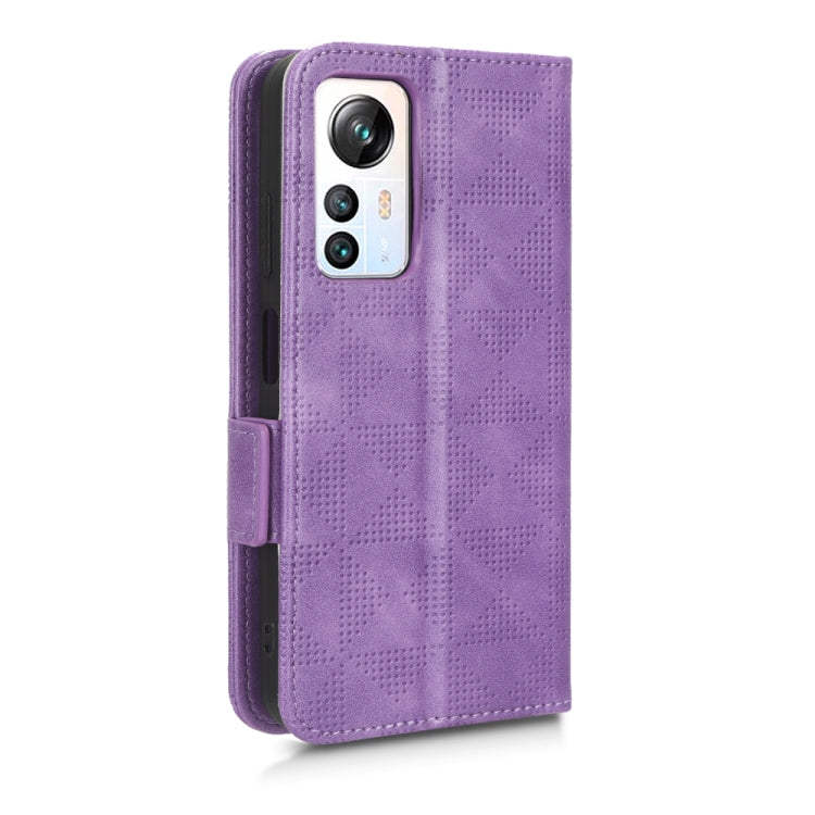 For Blackview A85 Symmetrical Triangle Leather Phone Case(Purple)
