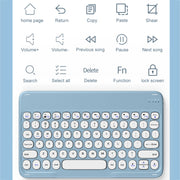 For Lenovo Tab M10 Plus 10.6 3rd Gen 2022 YM-LX106 Round Key Detachable Bluetooth Tablet Keyboard Leather Case with Mouse(Matcha Green)