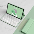 For Lenovo Tab M10 Plus 10.6 3rd Gen 2022 YM-LX106 Round Key Detachable Bluetooth Tablet Keyboard Leather Case without Mouse(Matcha Green) - Lenovo Keyboard by PMC TechLife | Online Shopping South Africa | PMC TechLife