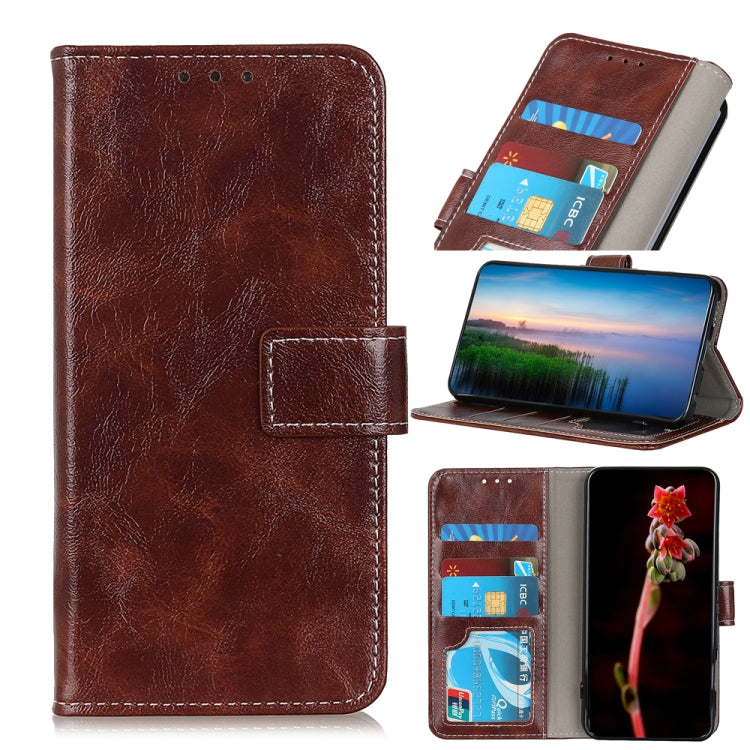 For Nokia C32 4G Retro Crazy Horse Texture Leather Phone Case(Brown)