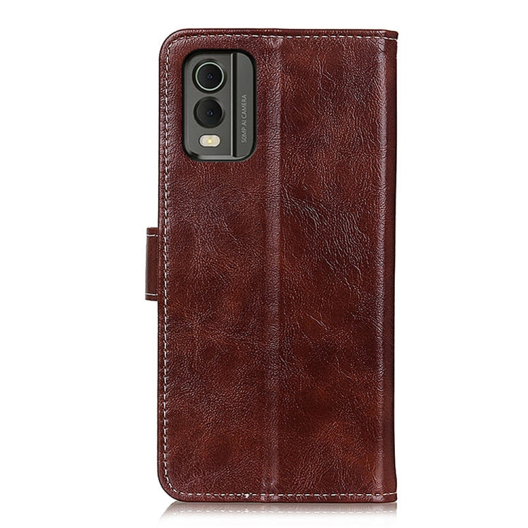 For Nokia C32 4G Retro Crazy Horse Texture Leather Phone Case(Brown)