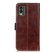 For Nokia C32 4G Retro Crazy Horse Texture Leather Phone Case(Brown)
