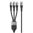 DUZZONA A4 5A USB-C / Type-C to USB-C / Type-C + 8 Pin + Micro USB Fast Charging Data Cable, Cable Length: 1.3m - free shipping - PMC TechLife - Order now!