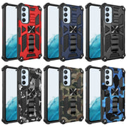 For Samsung Galaxy A54 5G Armor Shockproof TPU + PC Magnetic Protective Phone Case with Holder(Red)
