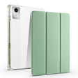 For Lenovo Tab M11 / Xiaoxin Pad 11 2024 3-fold Clear TPU Leather Tablet Case with Pen Slot(Green) - Lenovo by PMC Jewellery | Online Shopping South Africa | PMC Jewellery | Buy Now Pay Later Mobicred