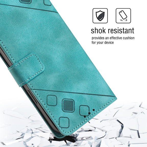 For Huawei P30 Pro Skin-feel Embossed Leather Phone Case(Green)