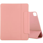 For iPad Air 13 2024 / Pro 12.9 2020 Active Buckle Magnetic PU Leather Tablet Case With Holder & Sleep / Wake-up Function(Orange)