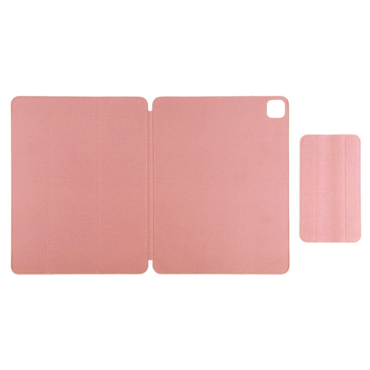 For iPad Air 13 2024 / Pro 12.9 2020 Active Buckle Magnetic PU Leather Tablet Case With Holder & Sleep / Wake-up Function(Orange)