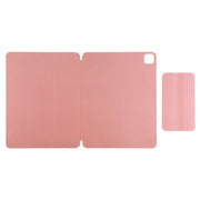 For iPad Air 13 2024 / Pro 12.9 2020 Active Buckle Magnetic PU Leather Tablet Case With Holder & Sleep / Wake-up Function(Orange)