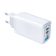 65W Dual PD USB-C / Type-C + USB 3-Port Gan Fast Charging Charger, Plug:EU Plug(White) - USB Charger by PMC TechLife | Online Shopping South Africa | PMC TechLife | Buy Now Pay Later Mobicred