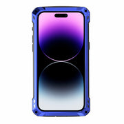 For iPhone 14 Pro RedPepper Silver Shield Series All-inclusive Lens Metal Phone Case(Blue)