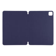 For iPad Air 13 2024 / Pro 12.9 2020 Non-buckle Double-sided Magnetic Flip Leather Tablet Case With Holder & Sleep / Wake-up Function(Dark Blue)