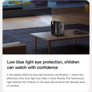 A007 Portable 1280 x 720 HD 113 ANSI Smart LED Projector, Plug:EU Plug(Black)