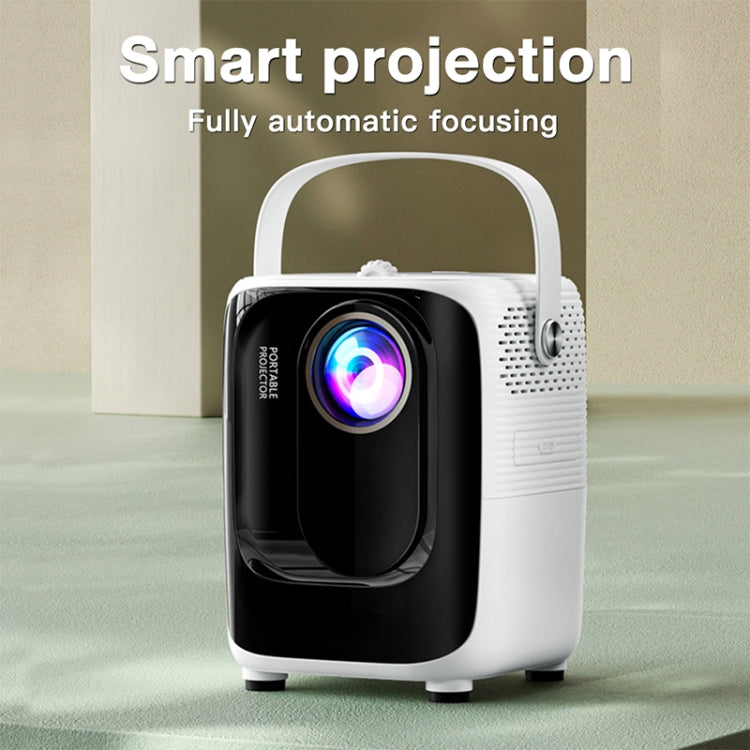 A007 Portable 1280 x 720 HD 113 ANSI Smart LED Projector, Plug:EU Plug(Black)