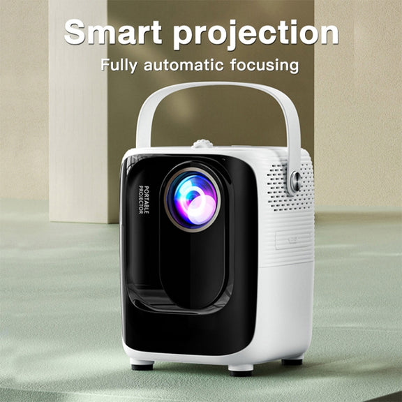 A007 Portable 1280 x 720 HD 113 ANSI Smart LED Projector, Plug:EU Plug(Black)