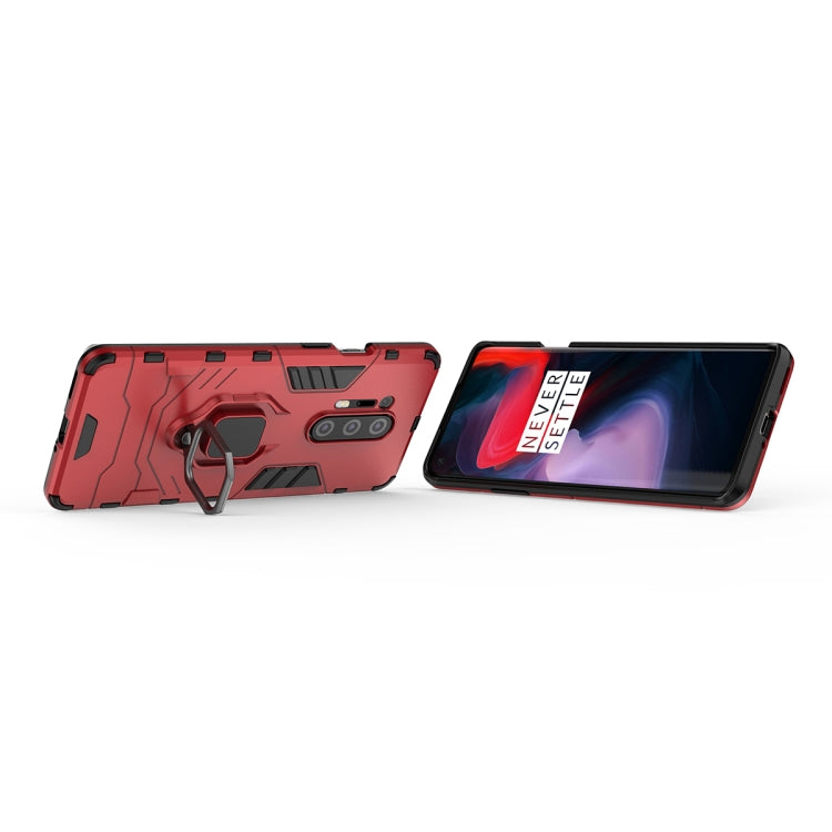For OnePlus 8 Pro PC + TPU Anti-fall Protective Case with Ring Holder(Red)