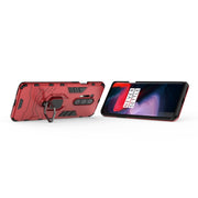 For OnePlus 8 Pro PC + TPU Anti-fall Protective Case with Ring Holder(Red)