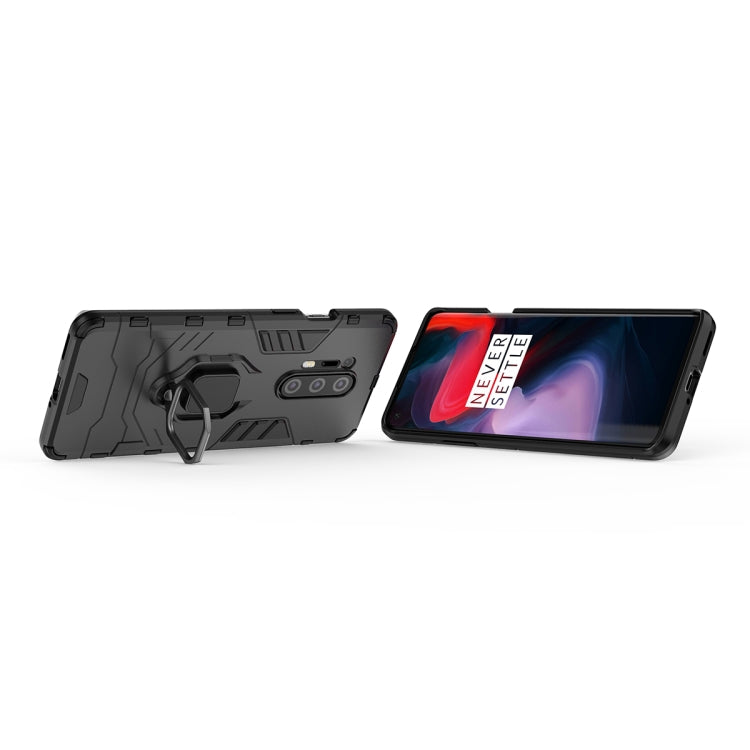 For OnePlus 8 Pro PC + TPU Anti-fall Protective Case with Ring Holder(Black)
