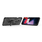 For OnePlus 8 Pro PC + TPU Anti-fall Protective Case with Ring Holder(Black)