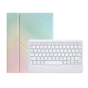 For iPad 10th Gen 10.9 2022 B10 Triangle Holder Tablet Bluetooth Keyboard Leather Case(Rainbow)