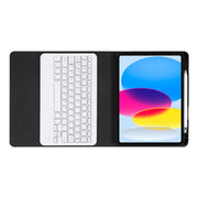 For iPad 10th Gen 10.9 2022 B10 Triangle Holder Tablet Bluetooth Keyboard Leather Case(Rainbow)