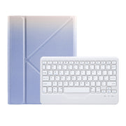 For iPad 2025 / 2022 B10 Triangle Holder Tablet Bluetooth Keyboard Leather Case(Purple)