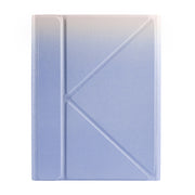 For iPad 2025 / 2022 B10 Triangle Holder Tablet Bluetooth Keyboard Leather Case(Purple)