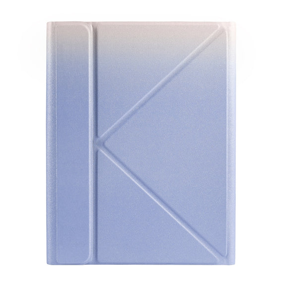 For iPad 2025 / 2022 B10 Triangle Holder Tablet Bluetooth Keyboard Leather Case(Purple)