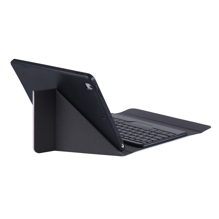 For iPad 2025 / 2022 B10 Triangle Holder Tablet Bluetooth Keyboard Leather Case(Dark Green)