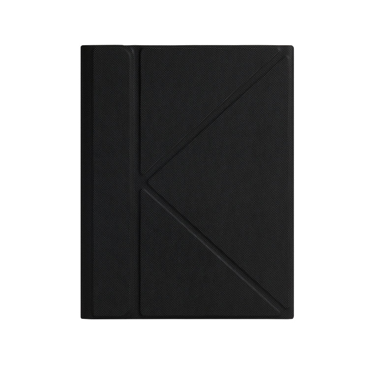 For iPad 10th Gen 10.9 2022 B10S Triangle Holder Three-color Backlight Bluetooth Keyboard Leather Case(Black)