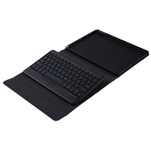 For iPad 10th Gen 10.9 2022 B10S Triangle Holder Three-color Backlight Bluetooth Keyboard Leather Case(Black)