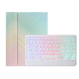For iPad 10th Gen 10.9 2022 B10S Triangle Holder Three-color Backlight Bluetooth Keyboard Leather Case(Rainbow) - Universal by PMC TechLife | Online Shopping South Africa | PMC TechLife