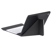 For iPad 2025 / 2022 B10S Triangle Holder Three-color Backlight Bluetooth Keyboard Leather Case(Dark Green)