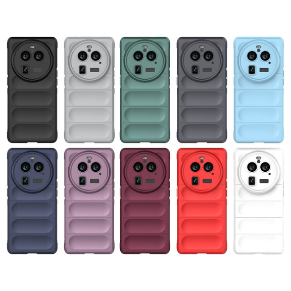 For OPPO Find X6 Pro 5G Magic Shield TPU + Flannel Phone Case(White)