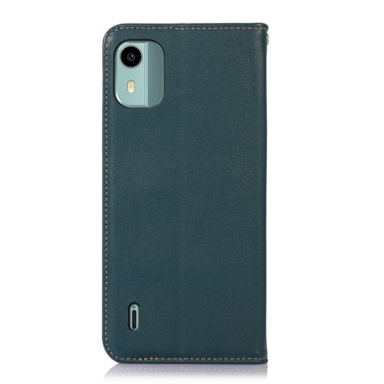For Nokia C12 4G KHAZNEH Nappa Top Layer Cowhide Leather Phone Case(Green)