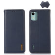 For Nokia C12 4G KHAZNEH Nappa Top Layer Cowhide Leather Phone Case(Blue) - Nokia Cases by PMC TechLife | Online Shopping South Africa | PMC TechLife | Buy Now Pay Later Mobicred